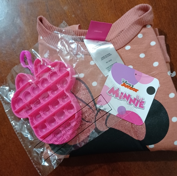 DISNEY JUNIOR MINNIE MOUSE LONG SLEEVE BOW 3T GIRLS KIDS TODDLER TOP 60% COTTON, - Picture 5 of 6